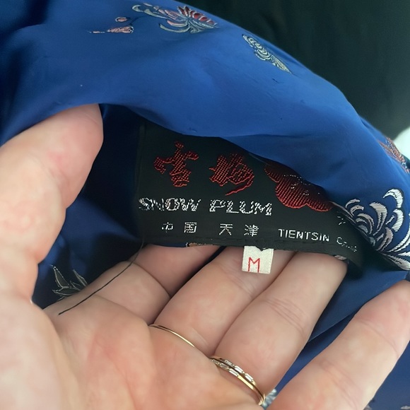 Real fur black vest with brocade - Picture 8 of 9